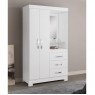 Guarda Roupa 2 Portas com Espelho Branco ou Rosa
